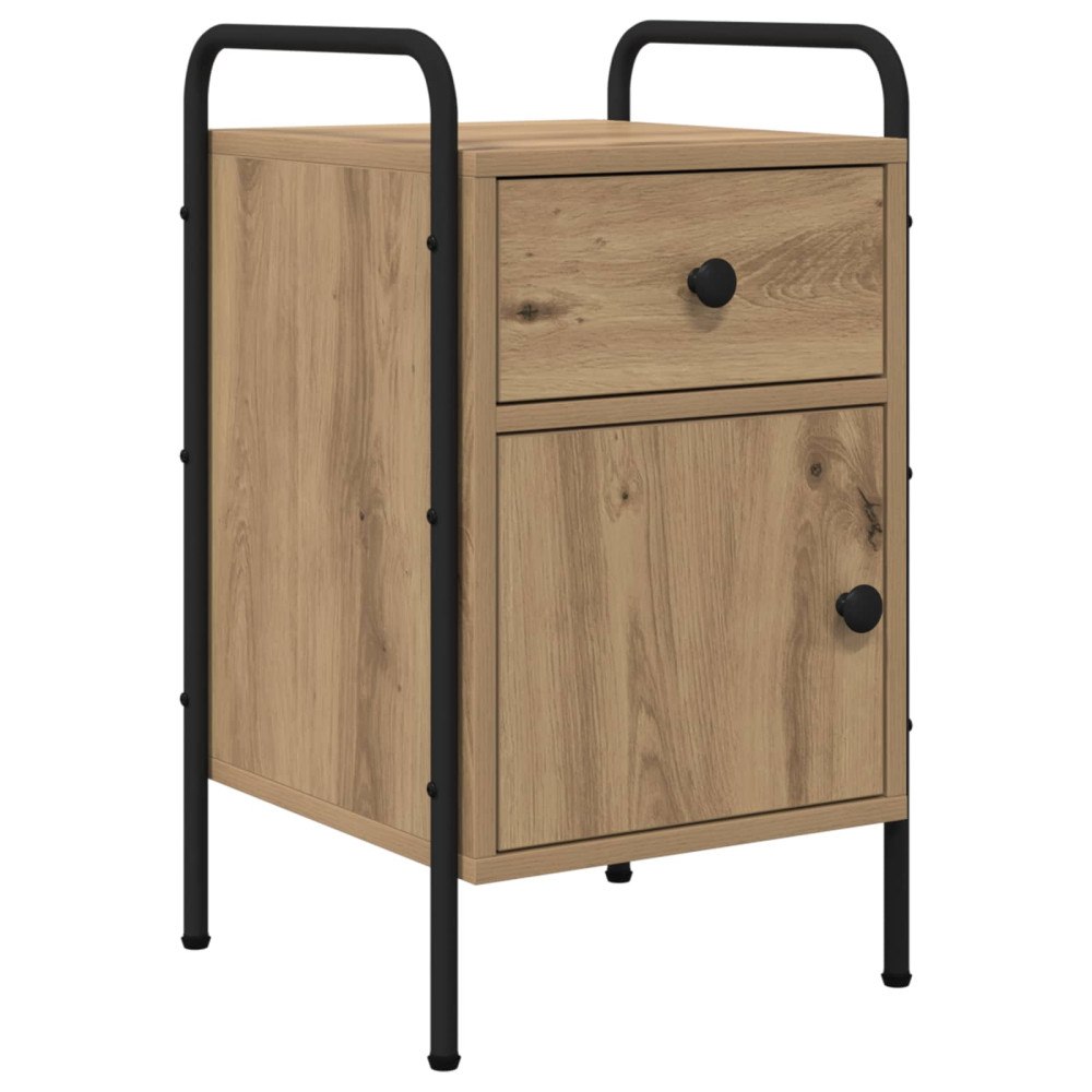 vidaXL Nattduksbord Artisan-ek 35 x 36,5 x 61 cm Konstruerat trä