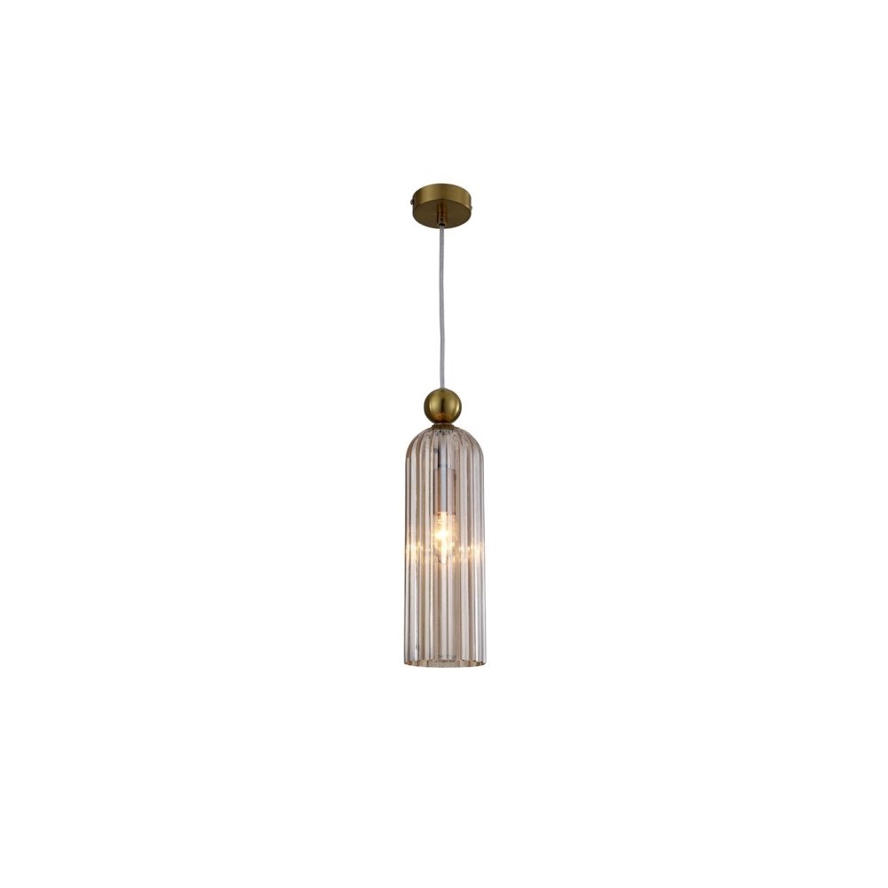Light Prestige Hänglampa Light Prestige tub i bärnstensfärgat glas till var...