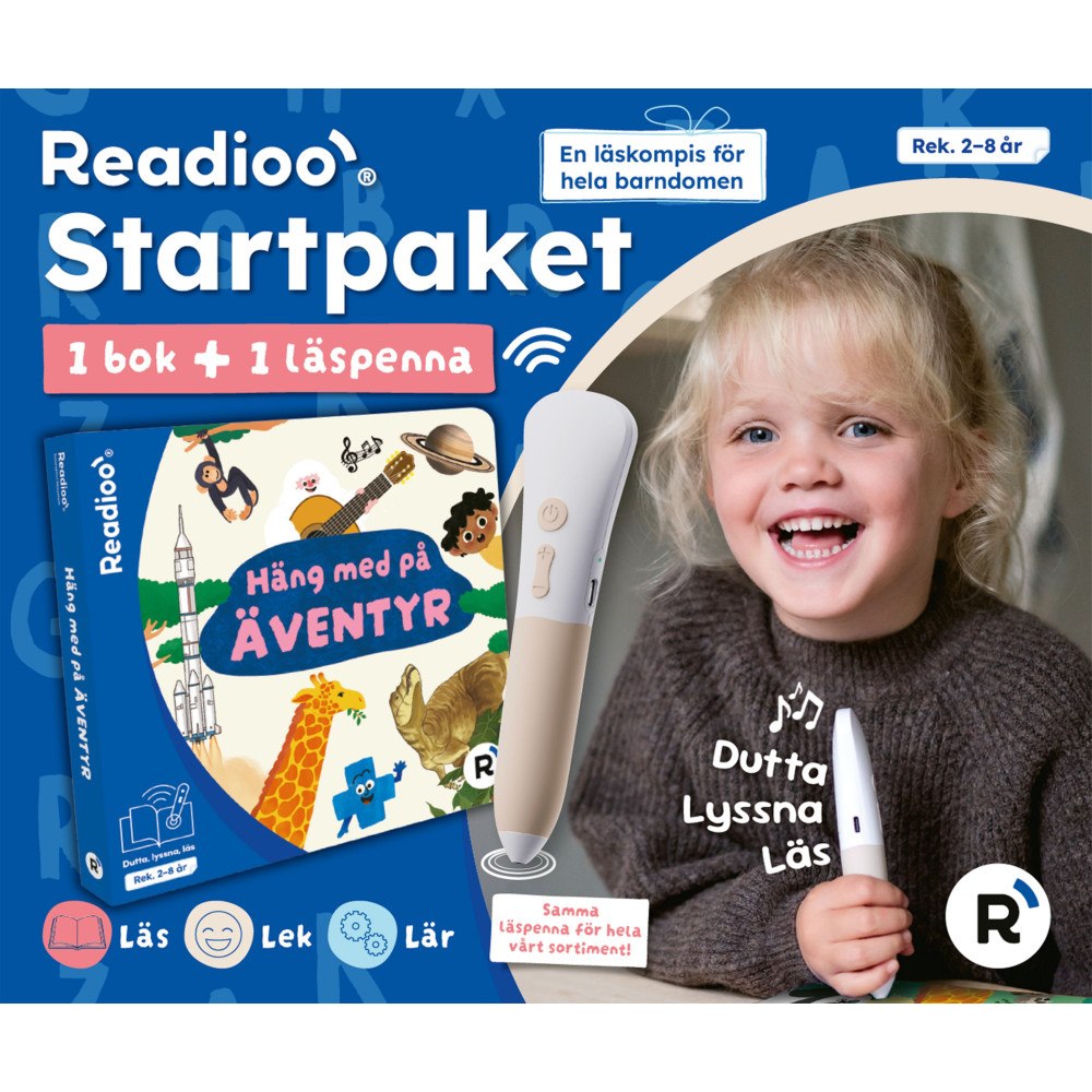 Ny värld förlag/ Readioo AB Startpaket: Häng med på äventyr — Readioo (bok, kartonnage)