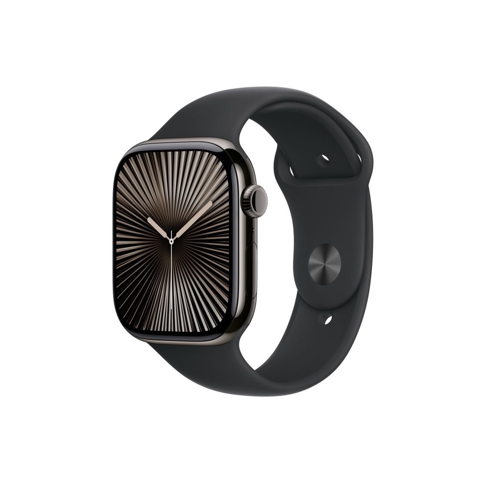 Apple Apple Watch Series 10 (GPS + Cellular) - skiffer titan - smart klocka med sportband - svart - 64 GB