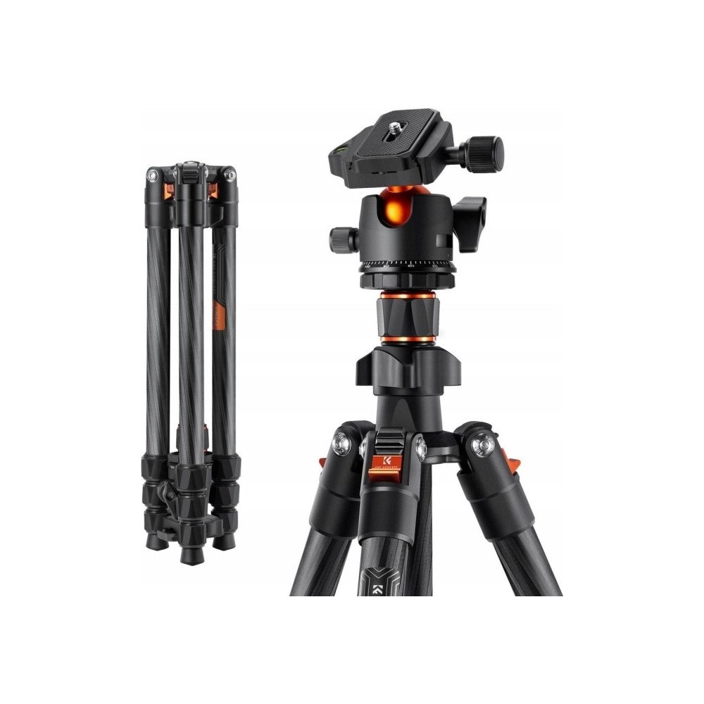 KF K&F stativ ultralätt kolfiber 162 cm 8 kg för kamera/telefon...