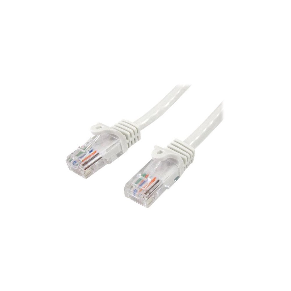 StarTech.com StarTech.com Cat5e patchkabel med hakfria RJ45-kontakter – 1 m, vit - patch-kabel - 1 m - vit