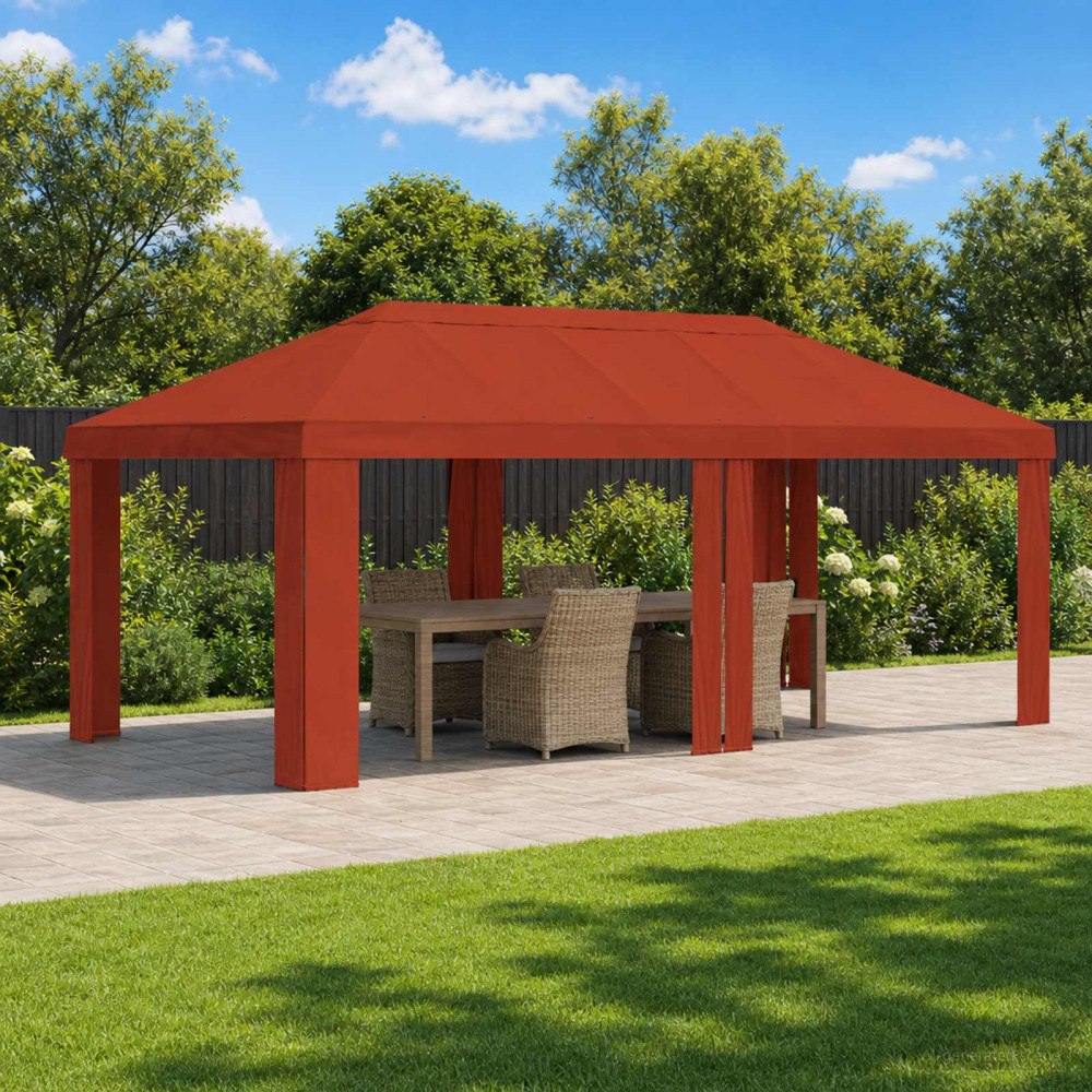 vidaXL Tältöverdrag 6 x 3 m Terracotta Polyester 190 gsm