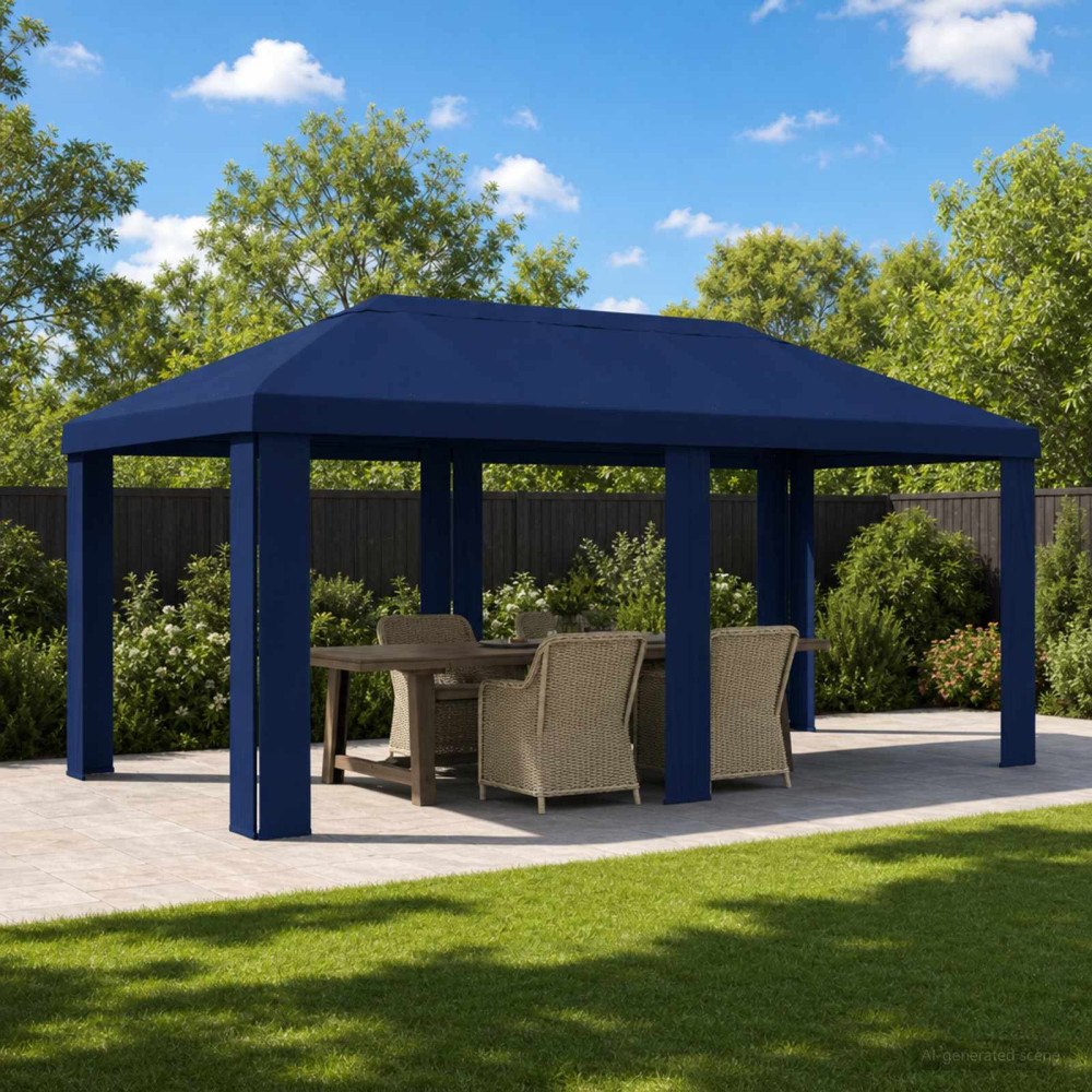 vidaXL Tältöverdrag 6 x 3 m Blå Polyester 190 gsm
