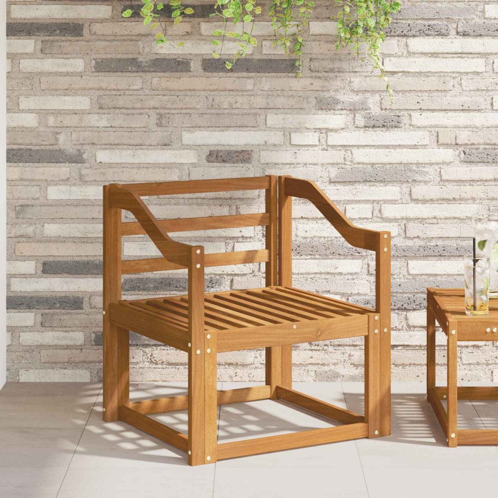 vidaXL Armstöd 2 pcs Naturlig 59 x 4 x 73 cm Massivt Akaciaträ
