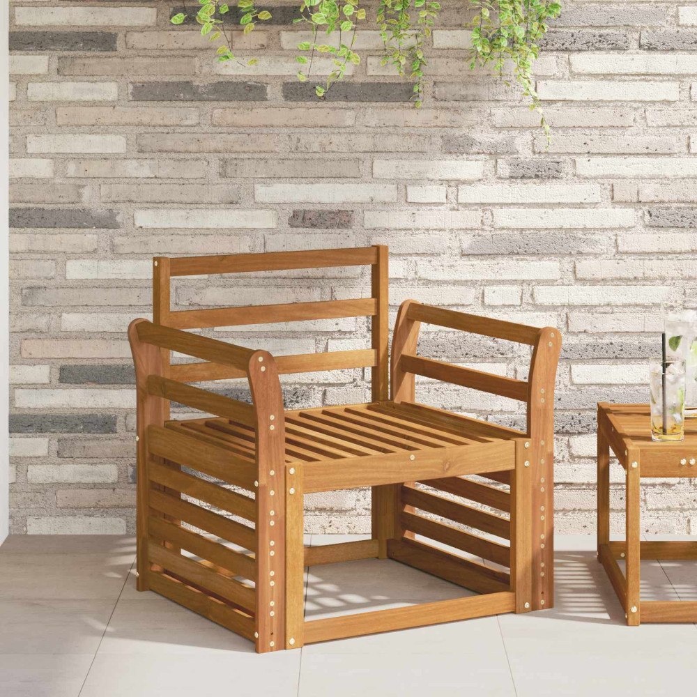 vidaXL Armstöd 2 pcs Naturlig 58,5 x 8 x 60 cm Massivt Akaciaträ