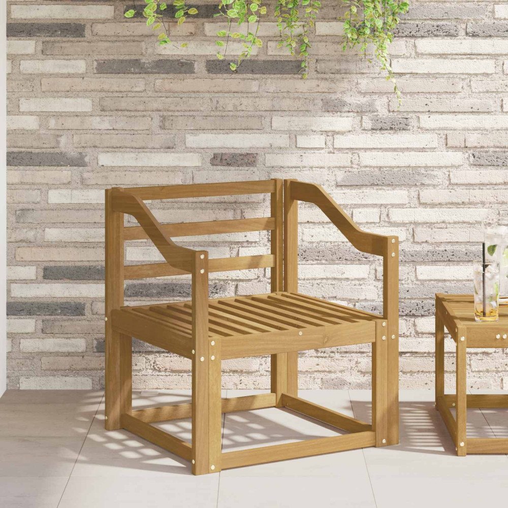 vidaXL Armstöd Moduler 2 pcs Vit 59 x 4 x 73 cm Massivt Akaciaträ