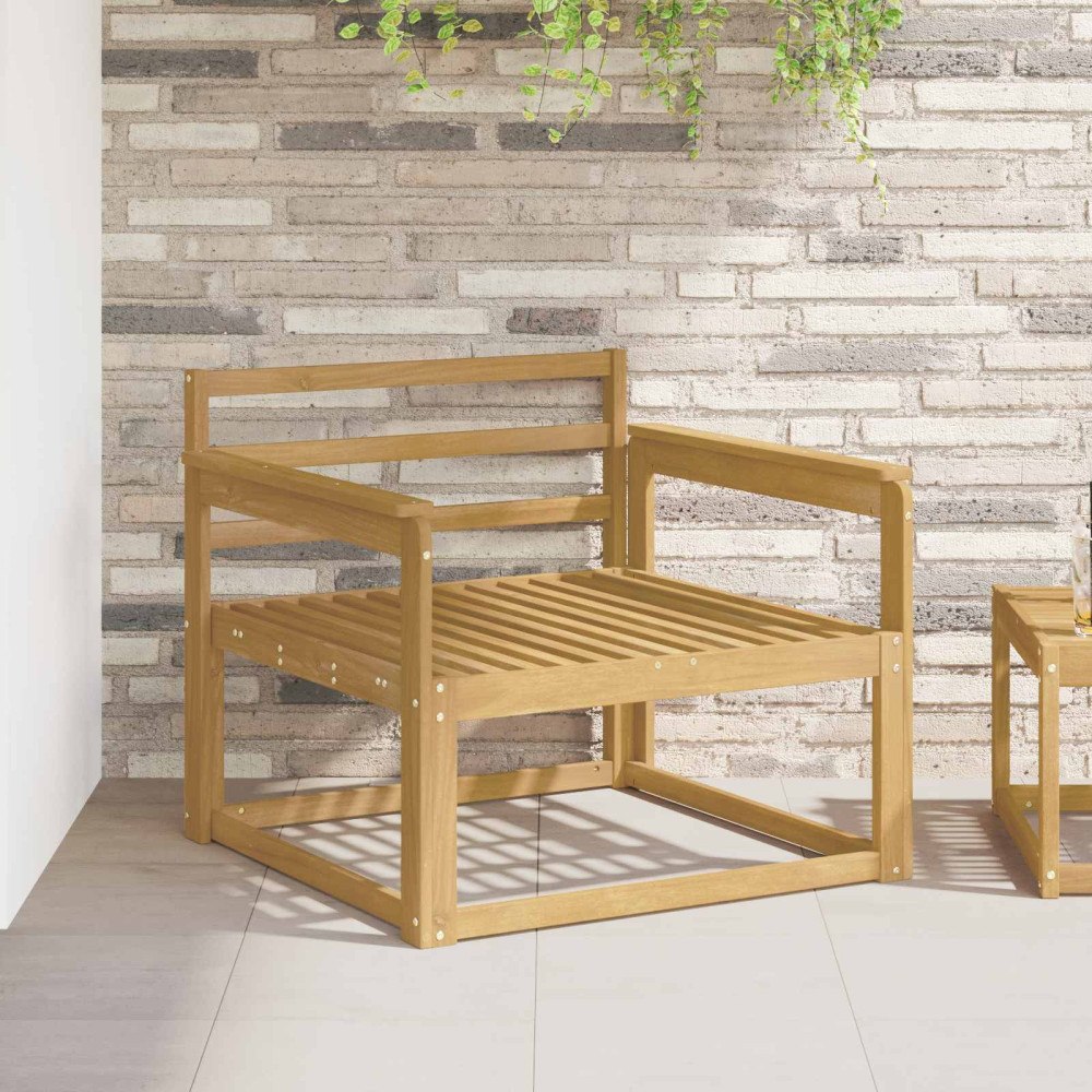 vidaXL Armstödmodul 2 pcs Vit 79 x 6 x 61 cm Massivt Akaciaträ