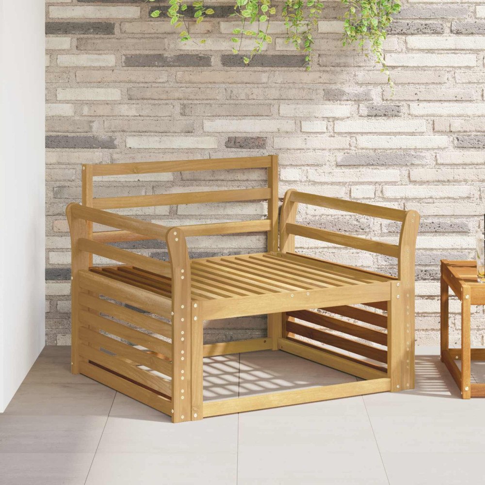 vidaXL Armstödmodul 2 pcs Vit 78,5 x 8,5 x 60 cm Massivt Akaciaträ