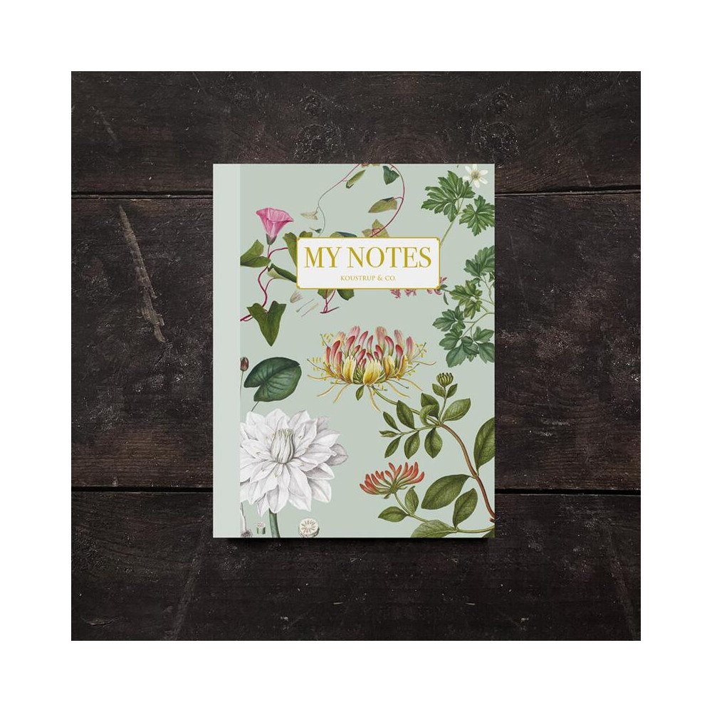 Koustrup & Co Anteckningshäfte - Flora Danica Grön