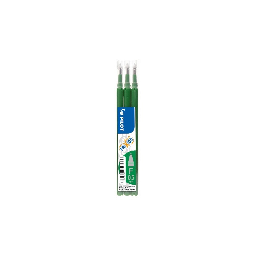PILOT Påfyllning PILOT FriXion, 0,5 mm, grön, förpackning med 3 st