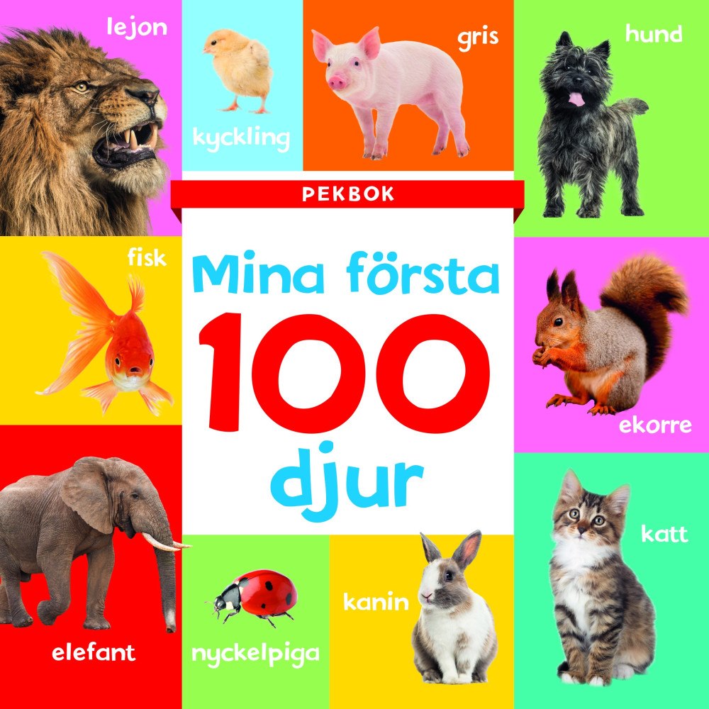 Alvilda Pekbok. Mina första 100 djur (bok, board book)