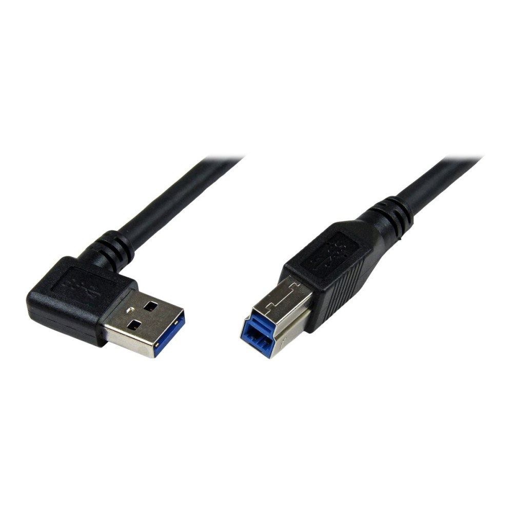 StarTech.com StarTech.com 1m Black SuperSpeed USB 3.0 Cable - Right Angle A to B - 3 ft USB 3 Cable - Right Angle USB 3.0 A (M) to US...