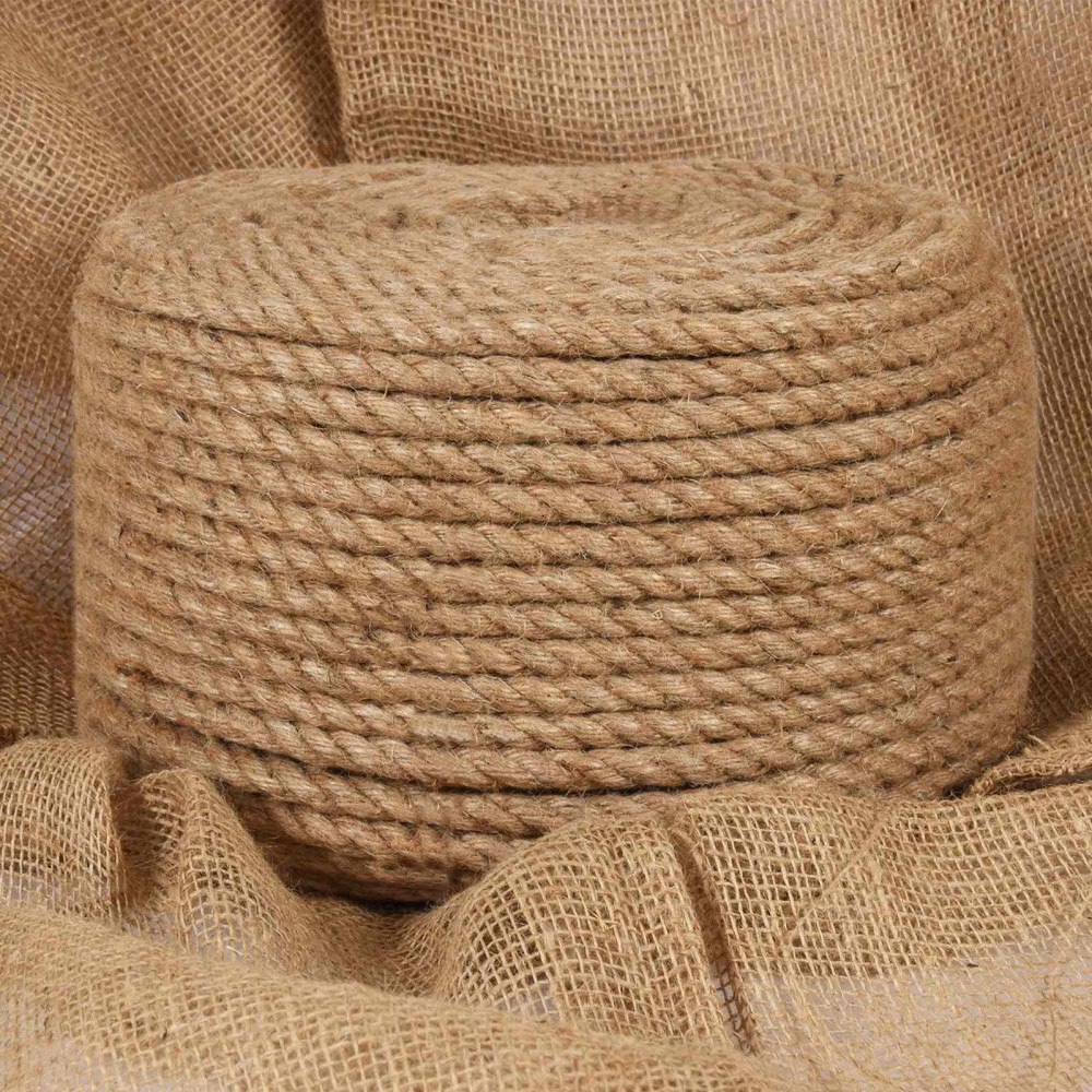 vidaXL Jutegarn 10 st 2 mm Naturlig 100% Tossa jute