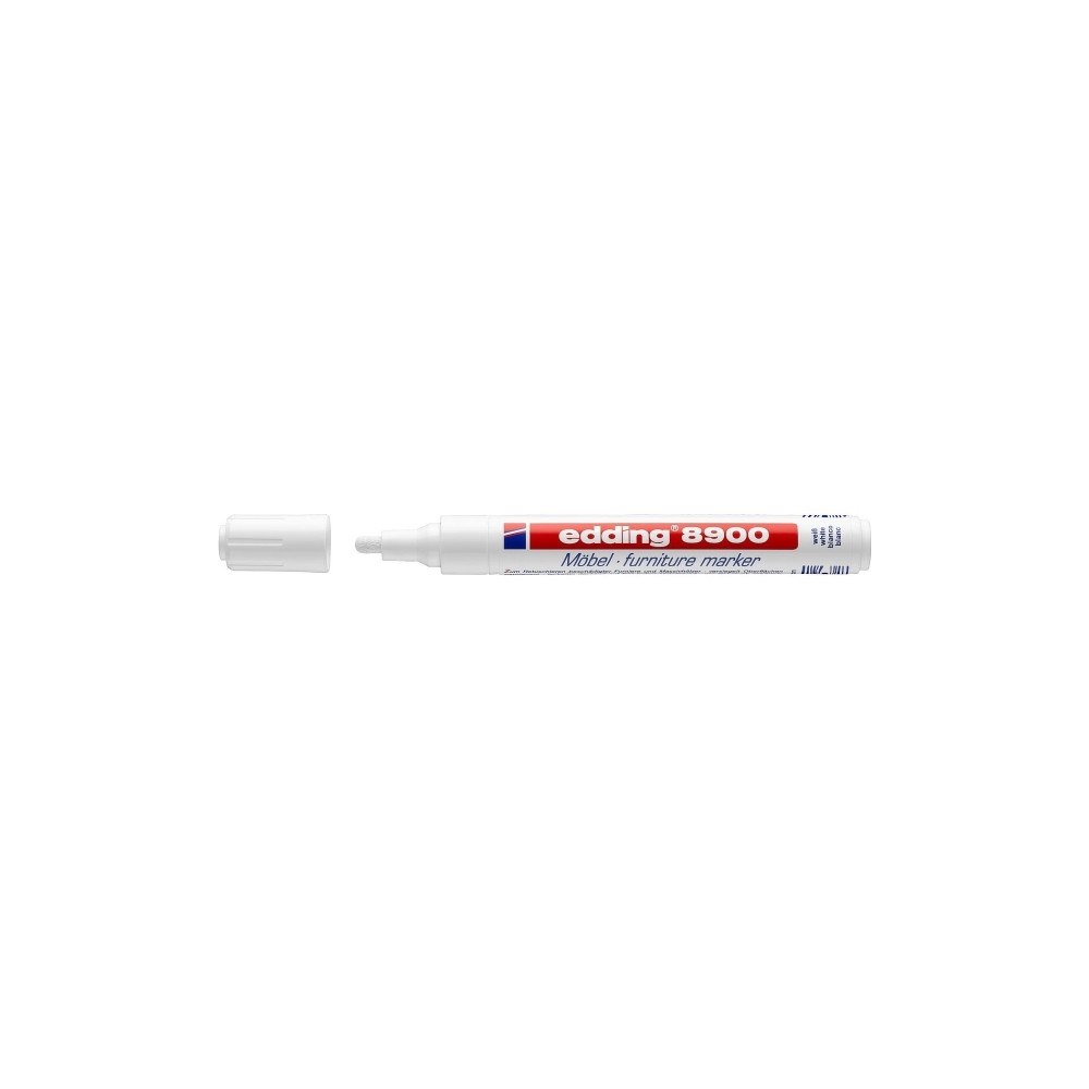 edding Edding 8900, 1 styck, Rundad spets, Vit, Plast, Rund, 1,5 mm