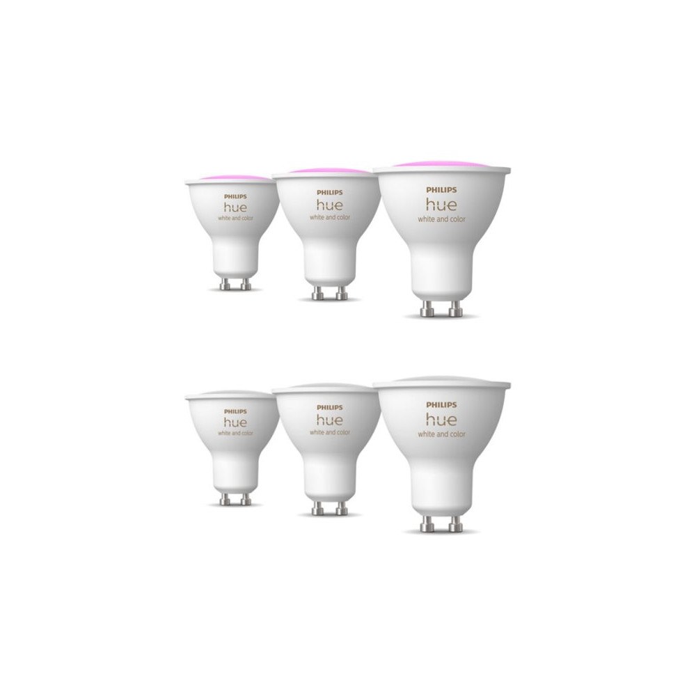 Philips Philips Hue White and Color Ambiance - LED-spotlight - GU10 - 4.2 W - flerfärgad/kallvitt/varmvitt till dagsljus - 2000-...