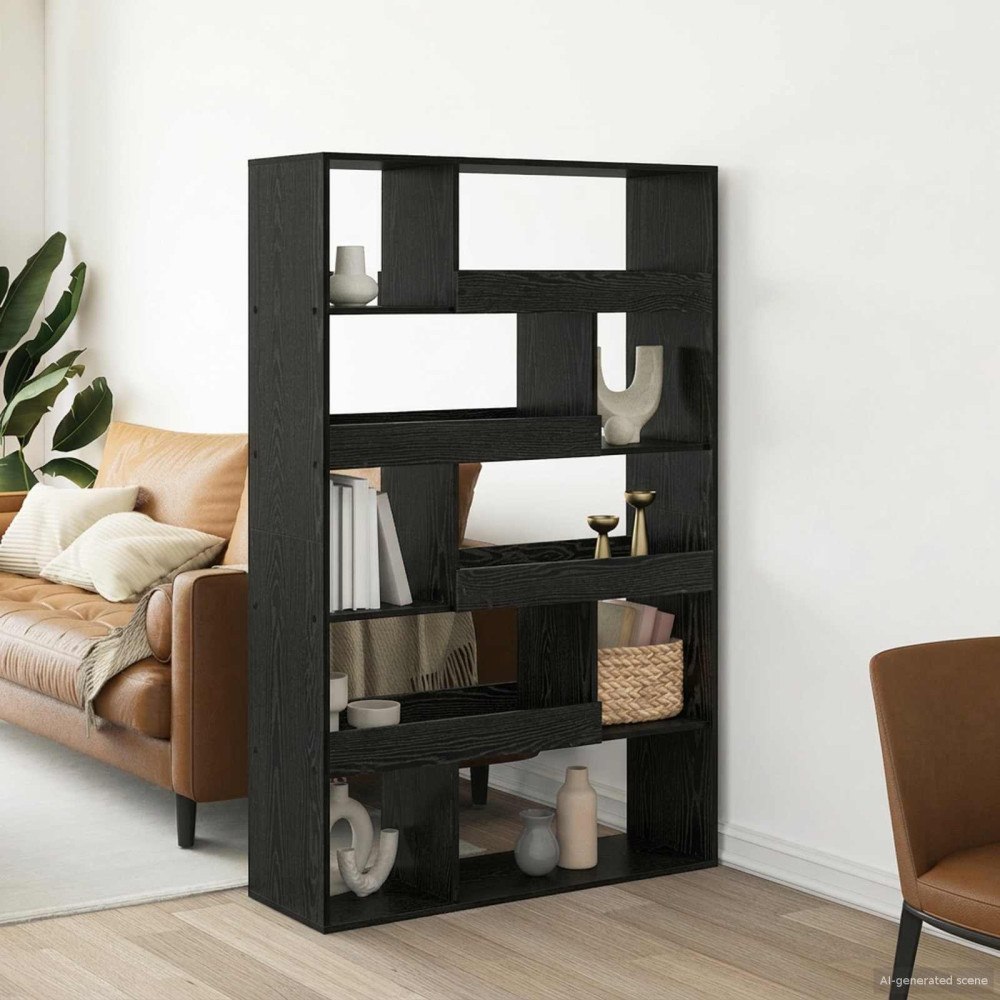 vidaXL Bokhylla Svart ek 100 x 33 x 156,5 cm Konstruerat trä