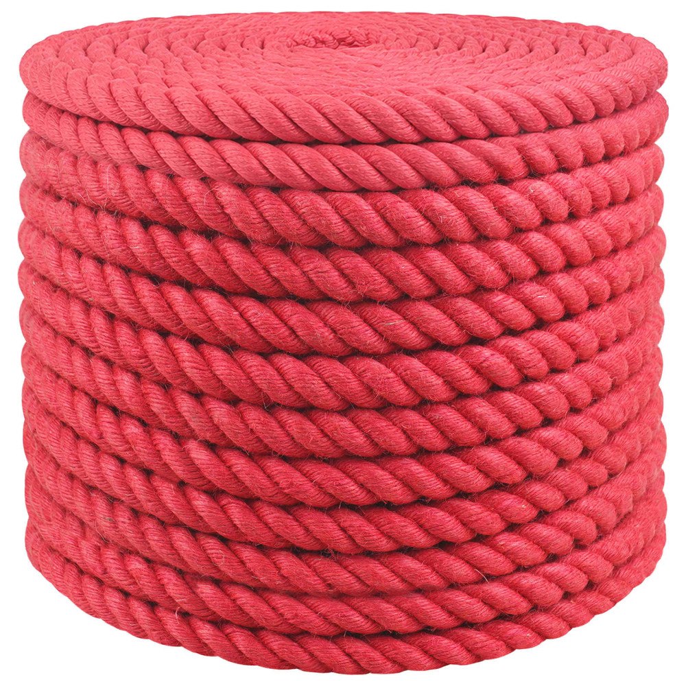 vidaXL Juterep Röd 100% Tossa jute