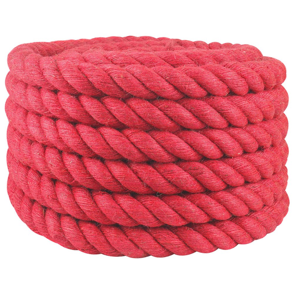 vidaXL Juterep Röd 100% Tossa jute