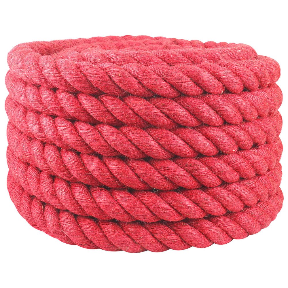 vidaXL Juterep Röd 100% Tossa jute