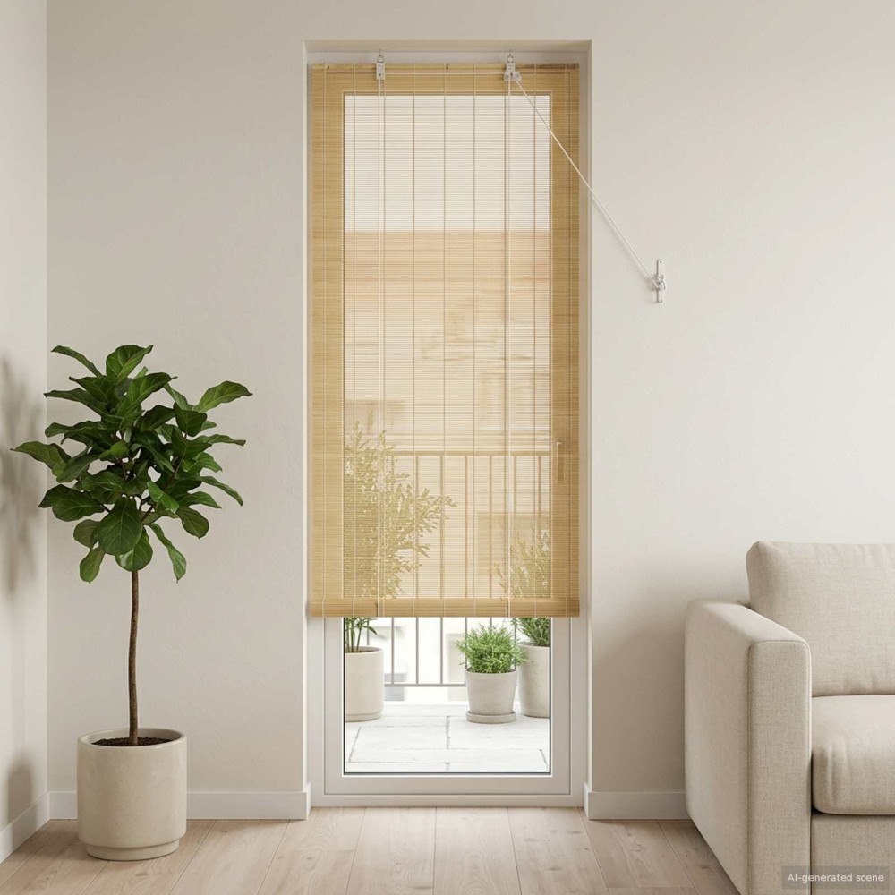 vidaXL Rullgardin Naturlig 60 x 220 cm Bambu