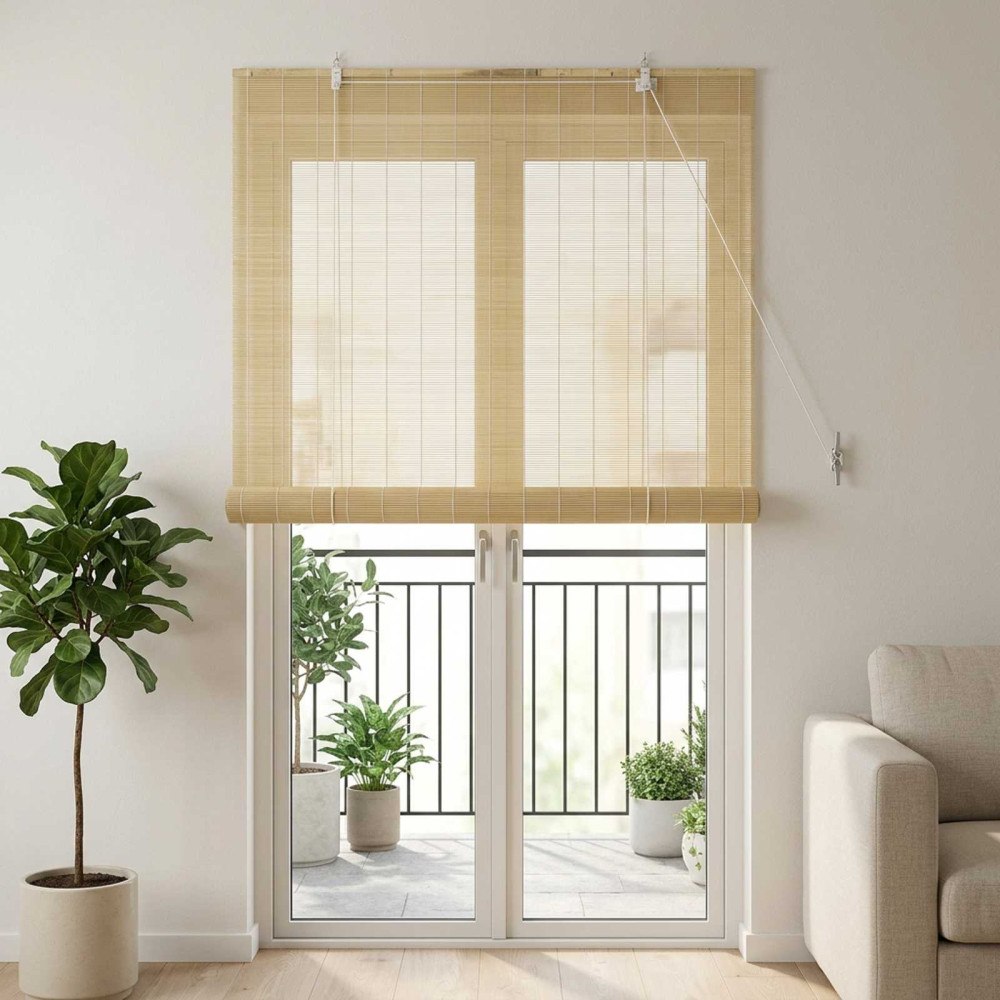 vidaXL Rullgardin Naturlig 90 x 220 cm Bambu