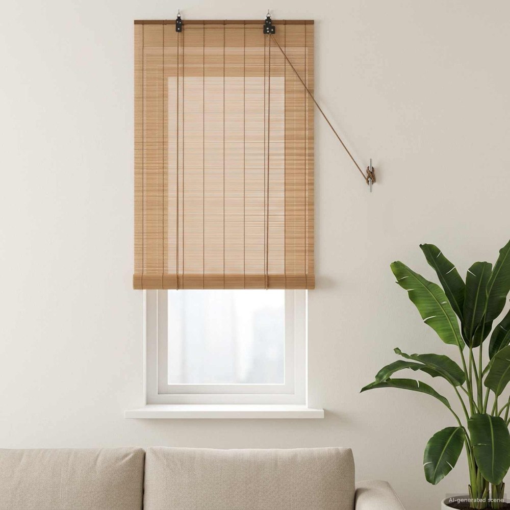 vidaXL Rullgardin Brun 60 x 160 cm Bambu