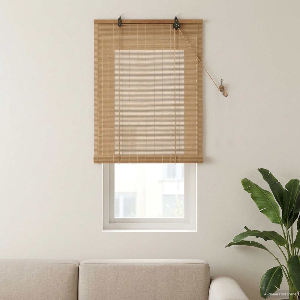 vidaXL Rullgardin Brun 40 x 160 cm Bambu