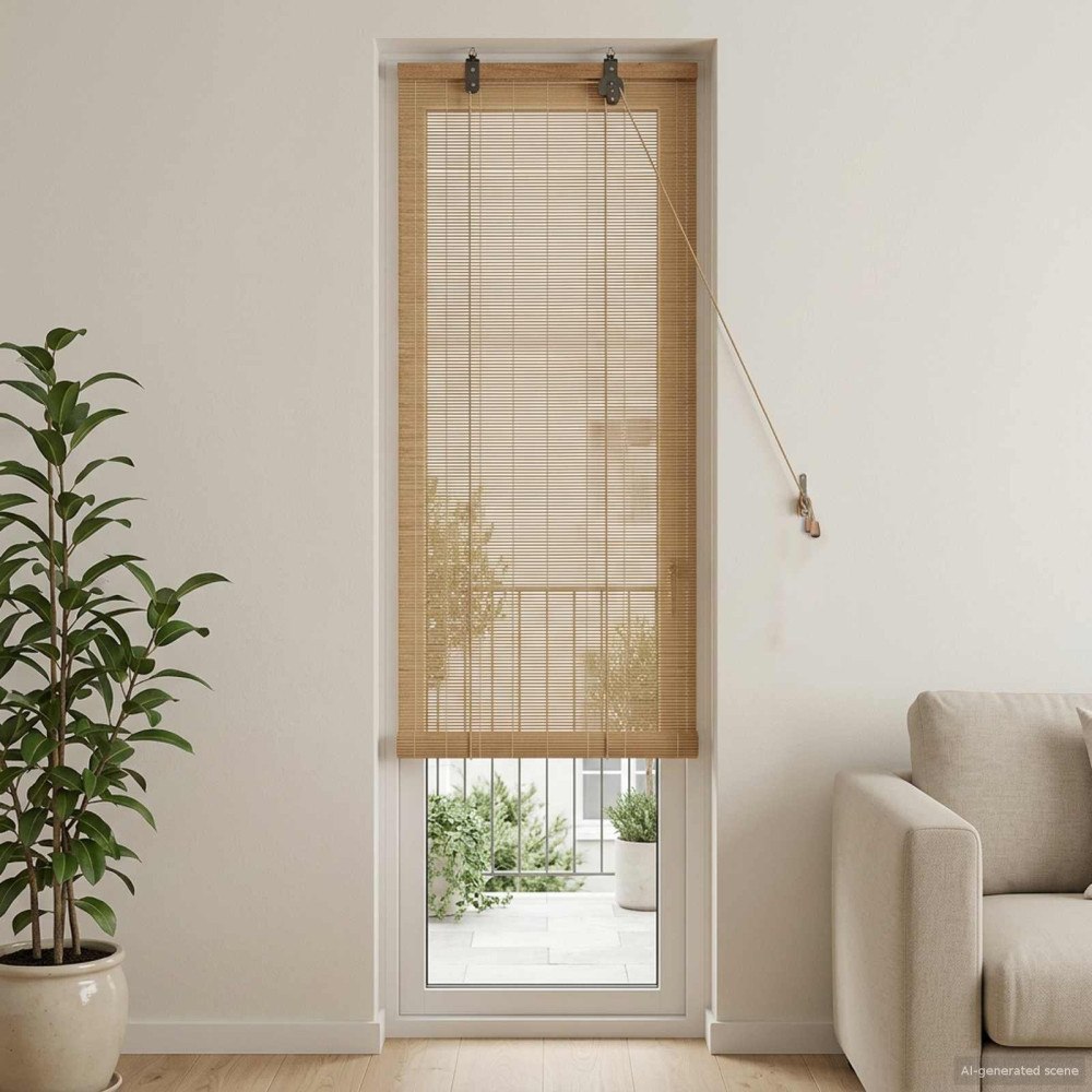 vidaXL Rullgardin Brun 70 x 220 cm Bambu