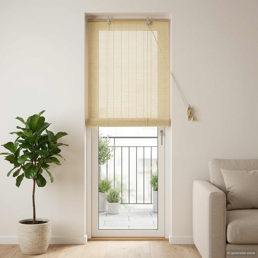 vidaXL Rullgardin Naturlig 50 x 220 cm Bambu