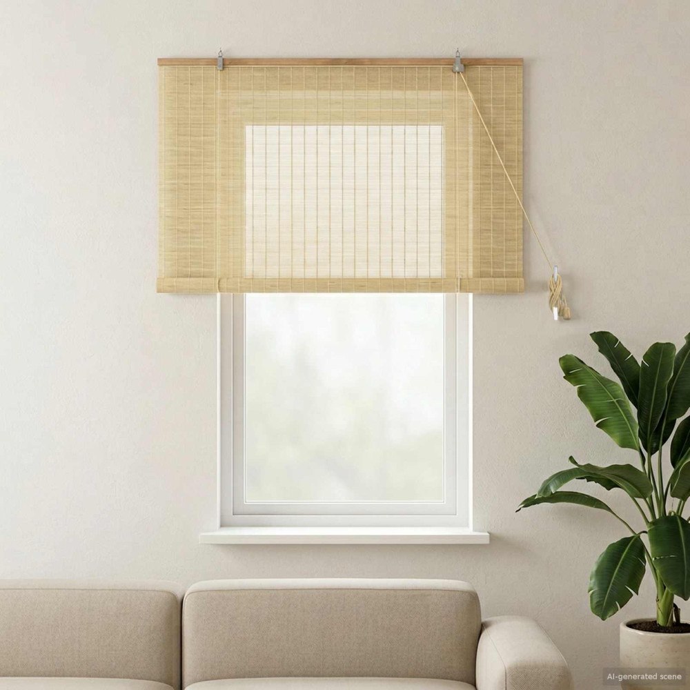 vidaXL Rullgardin Naturlig 130 x 160 cm Bambu