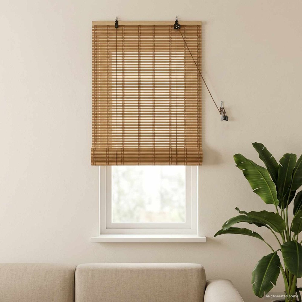 vidaXL Rullgardin Natur 50 x 160 cm Bambu