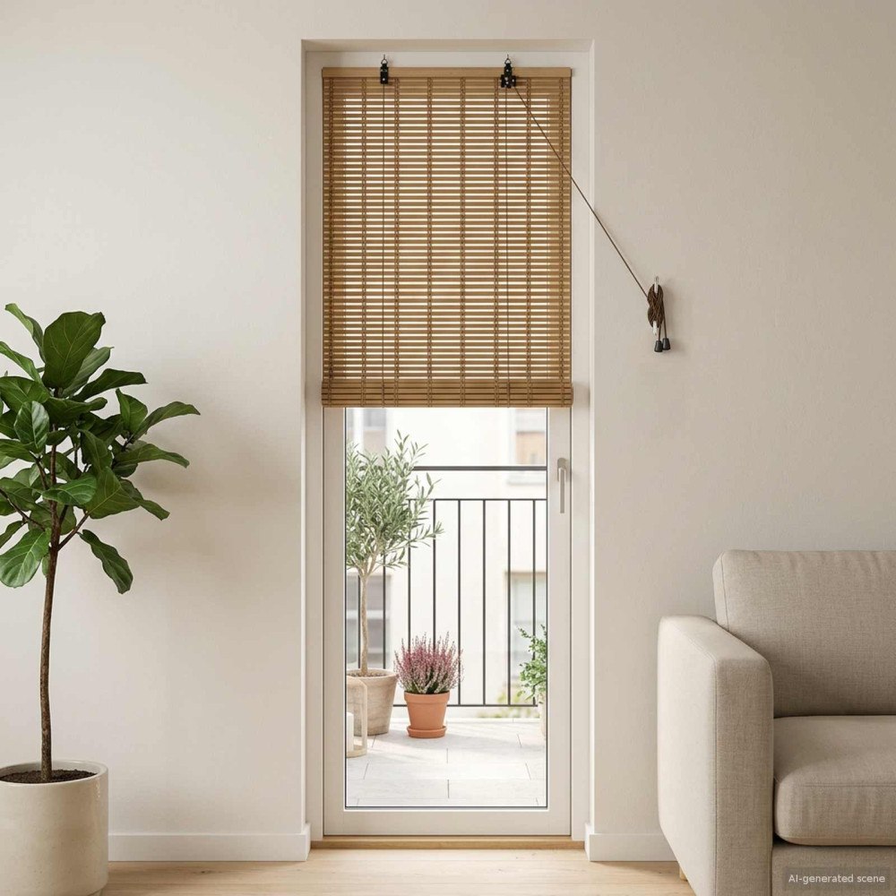 vidaXL Rullgardin Natur 50 x 220 cm Bambu