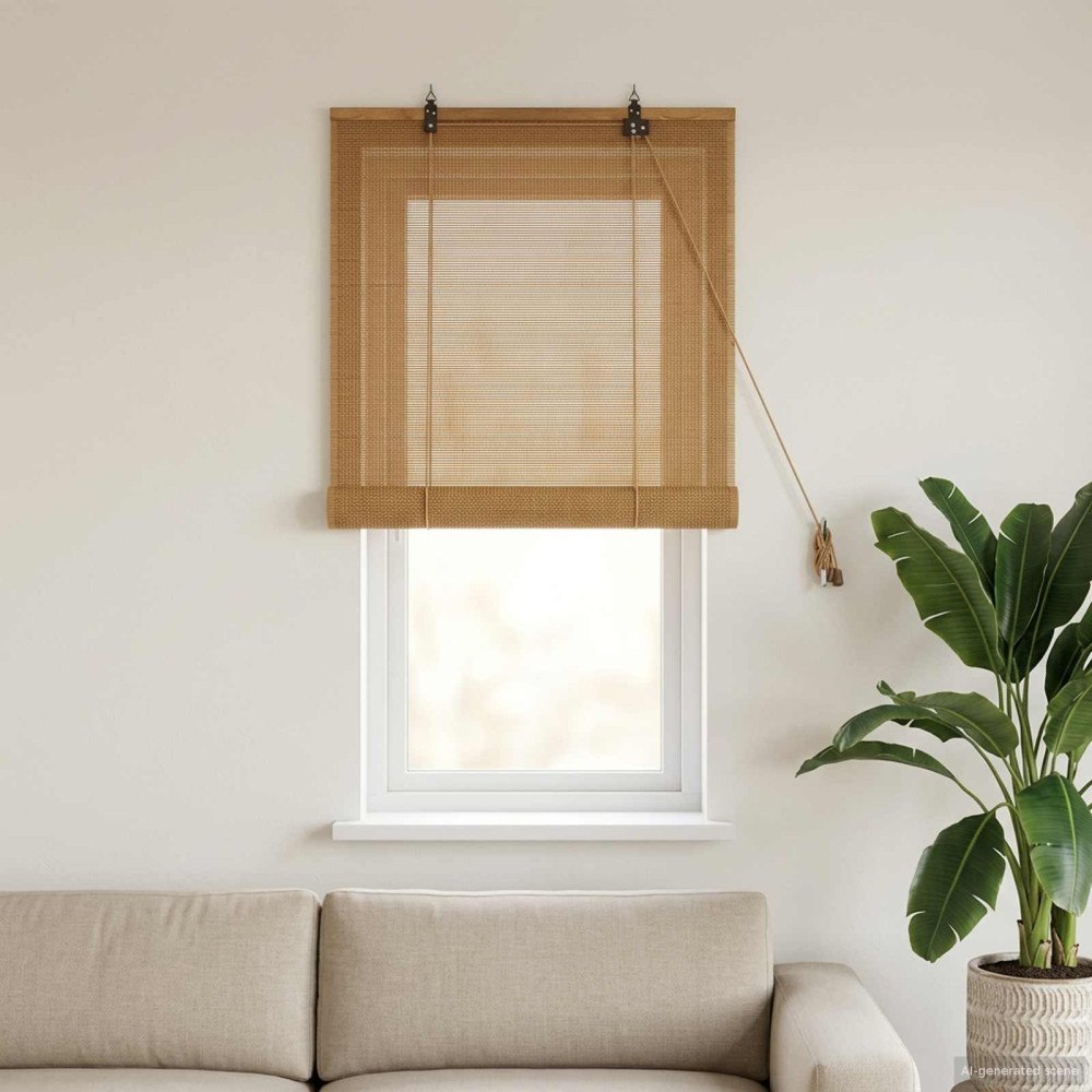 vidaXL Rullgardin Brun 70 x 160 cm Bambu