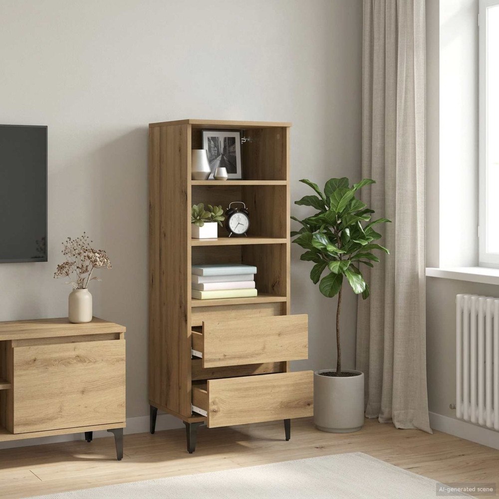 vidaXL Skåp Artisan-ek 40 x 36 x 110 cm Konstruerat trä