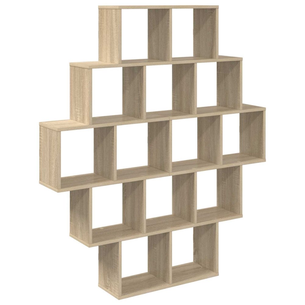 vidaXL Vägg hylla Sonoma-ek 120 x 20 x 136 cm Konstruerat trä