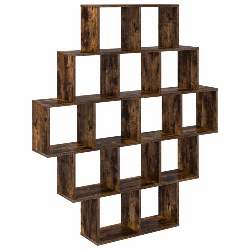 vidaXL Vägg hylla Rökt ek 120 x 20 x 136 cm Konstruerat trä