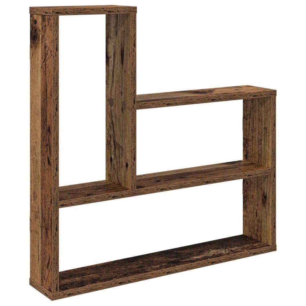 vidaXL Vägg hylla Gammalt trä 60 x 11 x 60 cm Konstruerat trä
