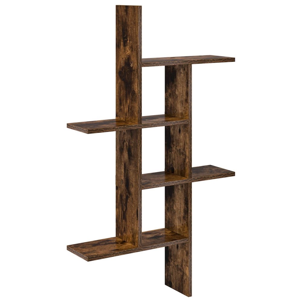 vidaXL Vägg hylla Rökt ek 61 x 15 x 102 cm Konstruerat trä
