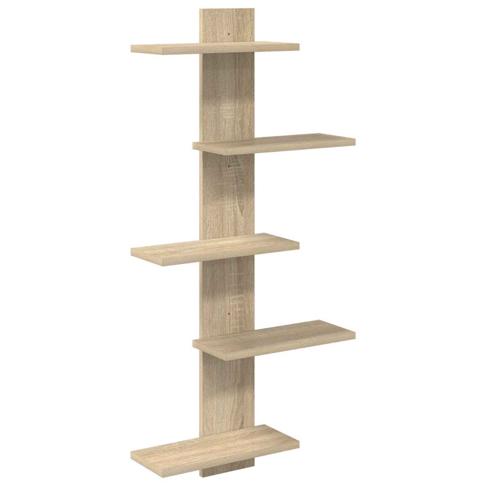vidaXL Väggflytande Hylla Sonoma-ek 48,5 x 15 x 101 cm Konstruerat trä