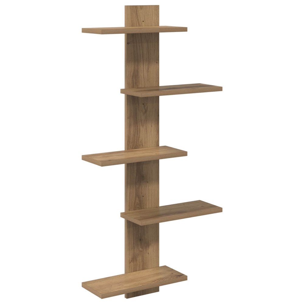 vidaXL Väggflytande Hylla Artisan-ek 48,5 x 15 x 101 cm