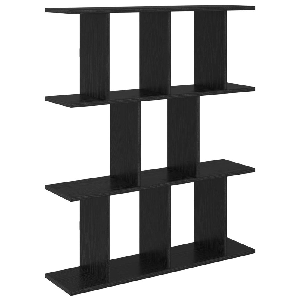 vidaXL Vägg hylla Svart ek 80 x 20 x 96 cm Konstruerat trä