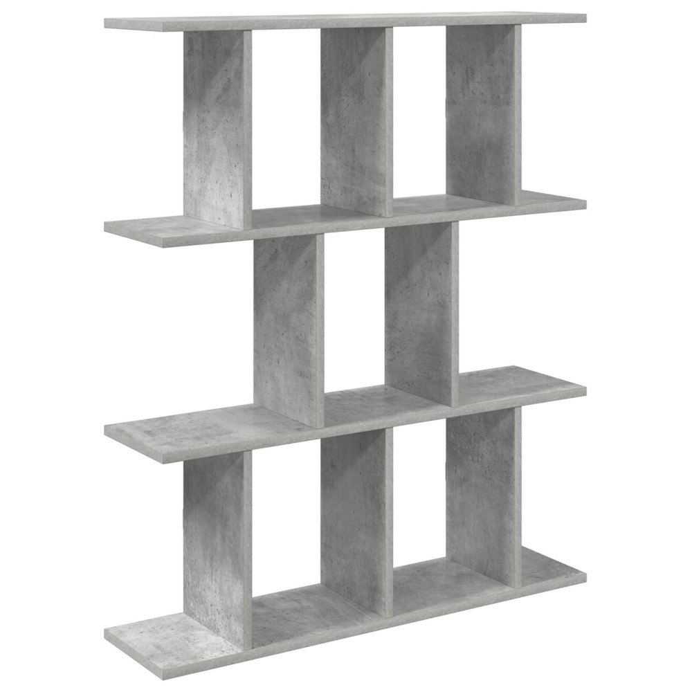 vidaXL Vägg hylla Betonggrå 80 x 20 x 96 cm Konstruerat trä