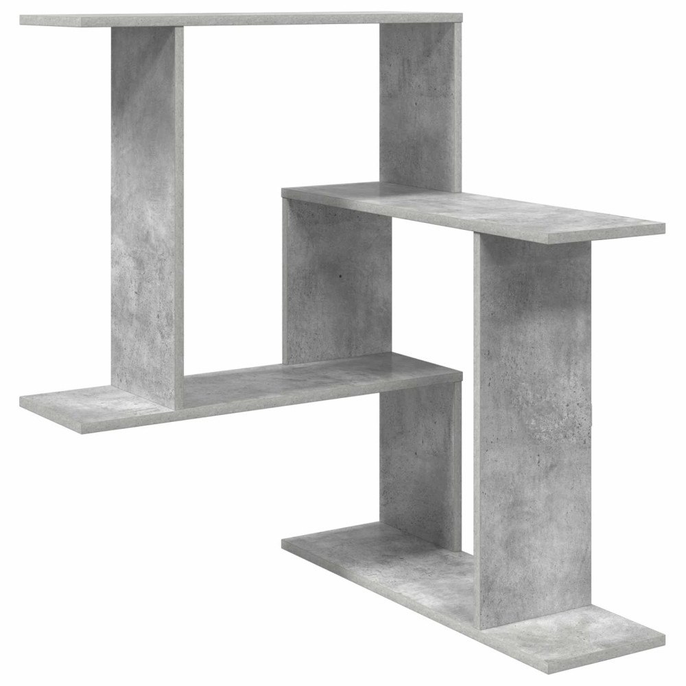vidaXL Vägg hylla Betonggrå 67 x 67 x 87 cm Konstruerat trä