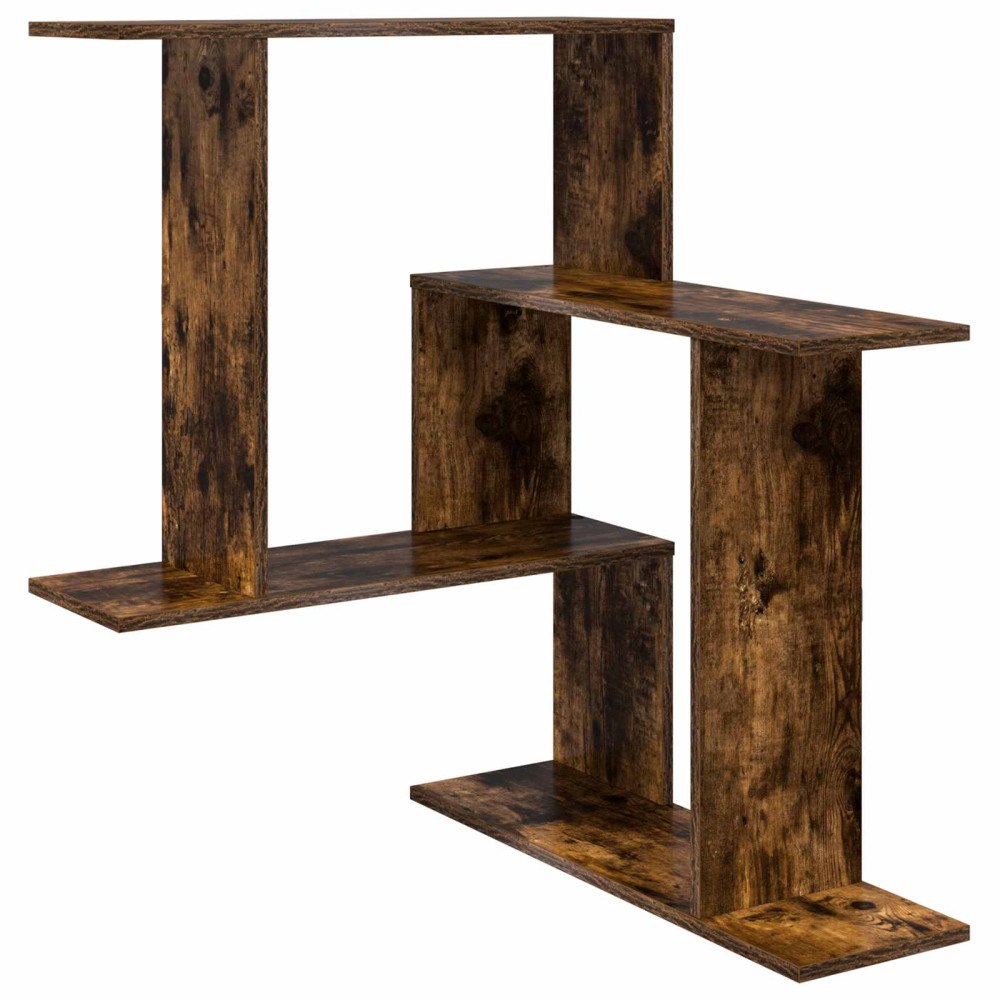 vidaXL Vägg hylla Rökt ek 67 x 67 x 87 cm Konstruerat trä