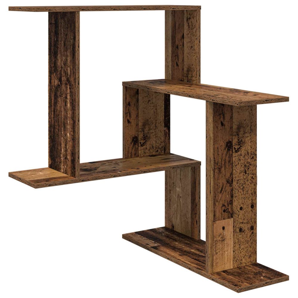 vidaXL Vägg hylla Gammalt trä 67 x 67 x 87 cm Konstruerat trä