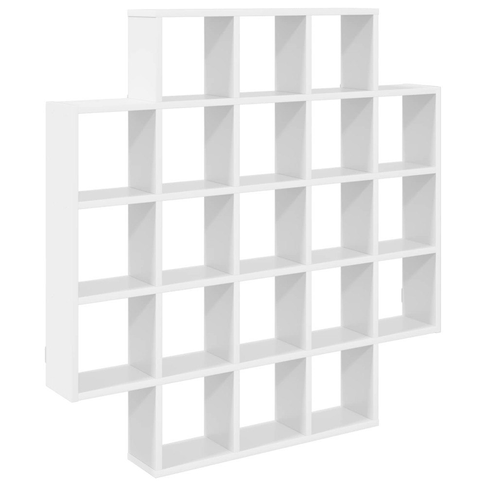 vidaXL Vägg hylla Vit 100 x 13 x 100 cm Konstruerat trä