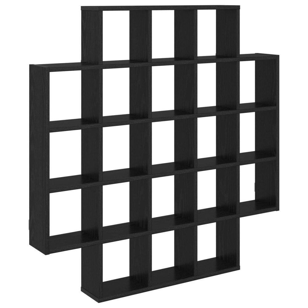 vidaXL Vägg hylla Svart ek 100 x 13 x 100 cm Konstruerat trä