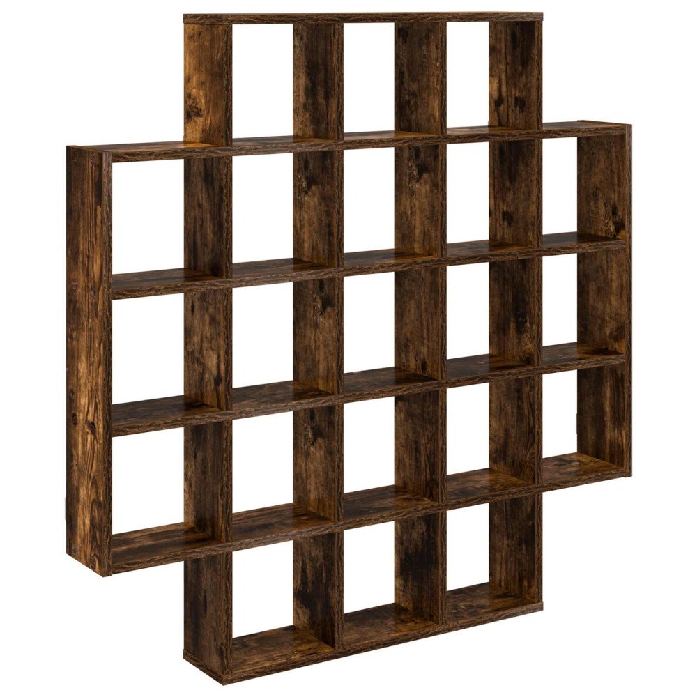 vidaXL Vägg hylla Rökt ek 100 x 13 x 100 cm Konstruerat trä