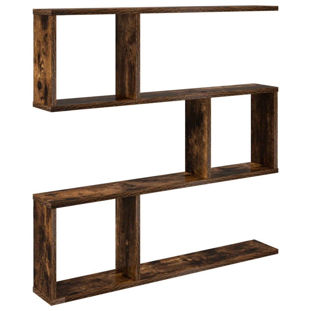 vidaXL Vägg hylla Rökt ek 80 x 12 x 79,5 cm Konstruerat trä